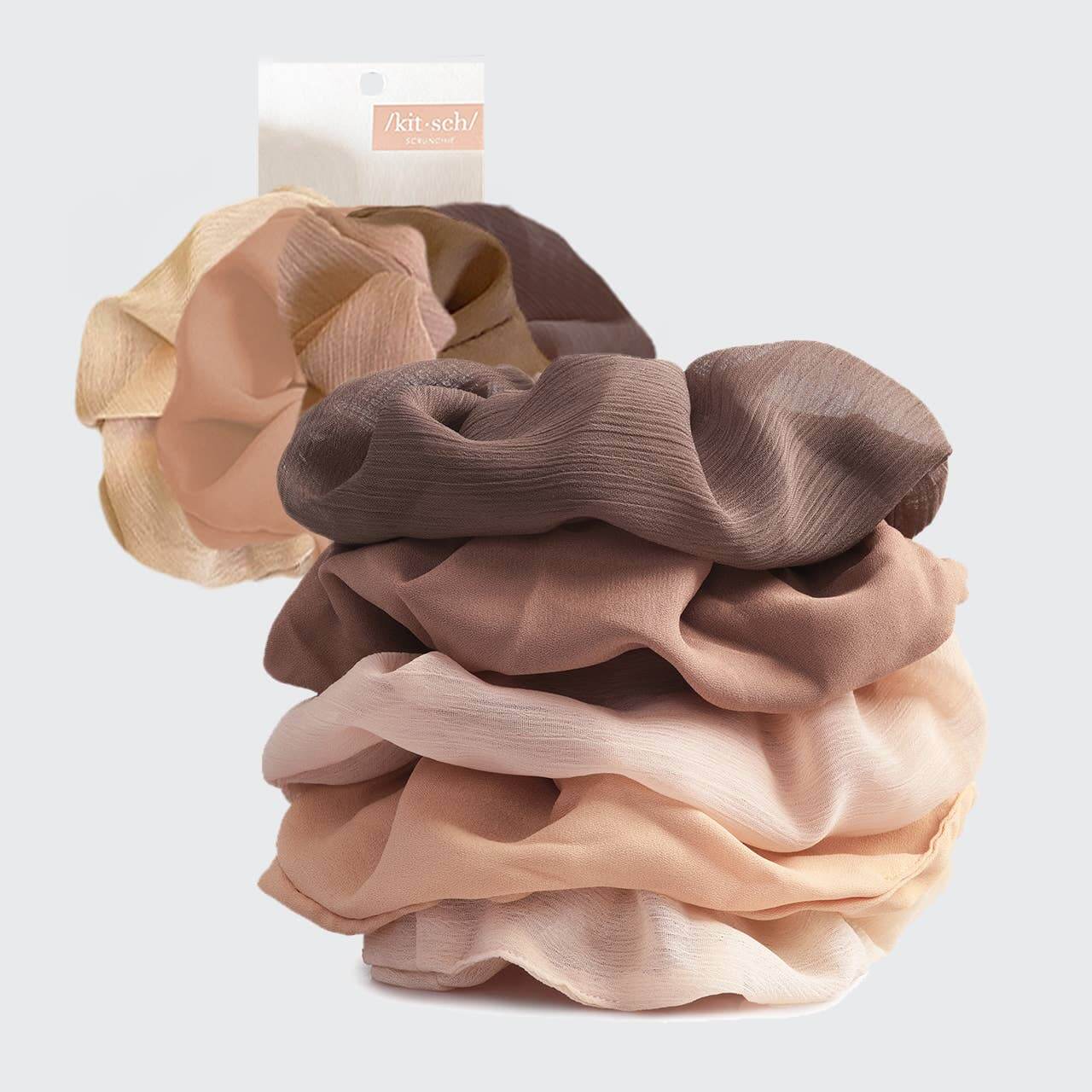 Kitsch Crepe Scrunchies 5pc - Terracotta – Alicia DiMichele Boutique
