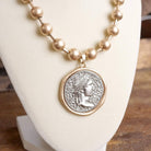 Caesar Coin Ball Chain Necklace – Alicia DiMichele Boutique