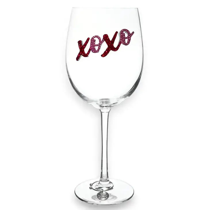 XOXO Jeweled Stemmed Wine Glass – Alicia DiMichele Boutique