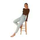 Ribbed Crew Neck Crop Top - Brown – Alicia DiMichele Boutique