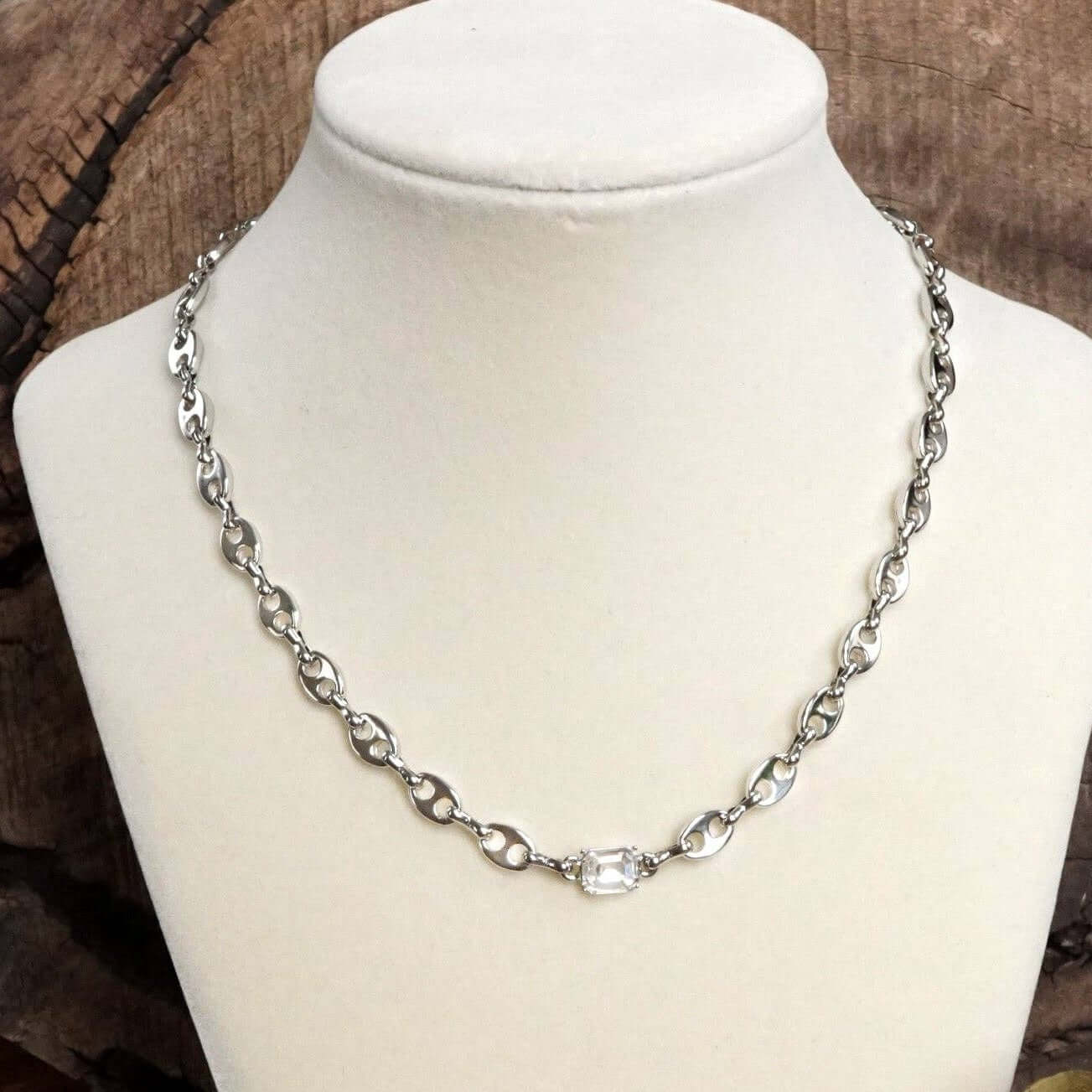Silver Anchor Chain Necklace – Alicia DiMichele Boutique