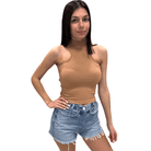 Ribbed Halter Tank Top Tan – Alicia DiMichele Boutique