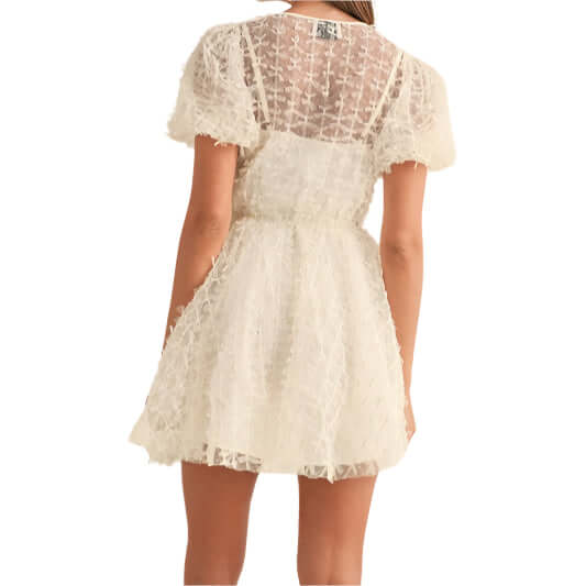 Bow Mesh Puff Sleeve Mini Dress – Alicia DiMichele Boutique