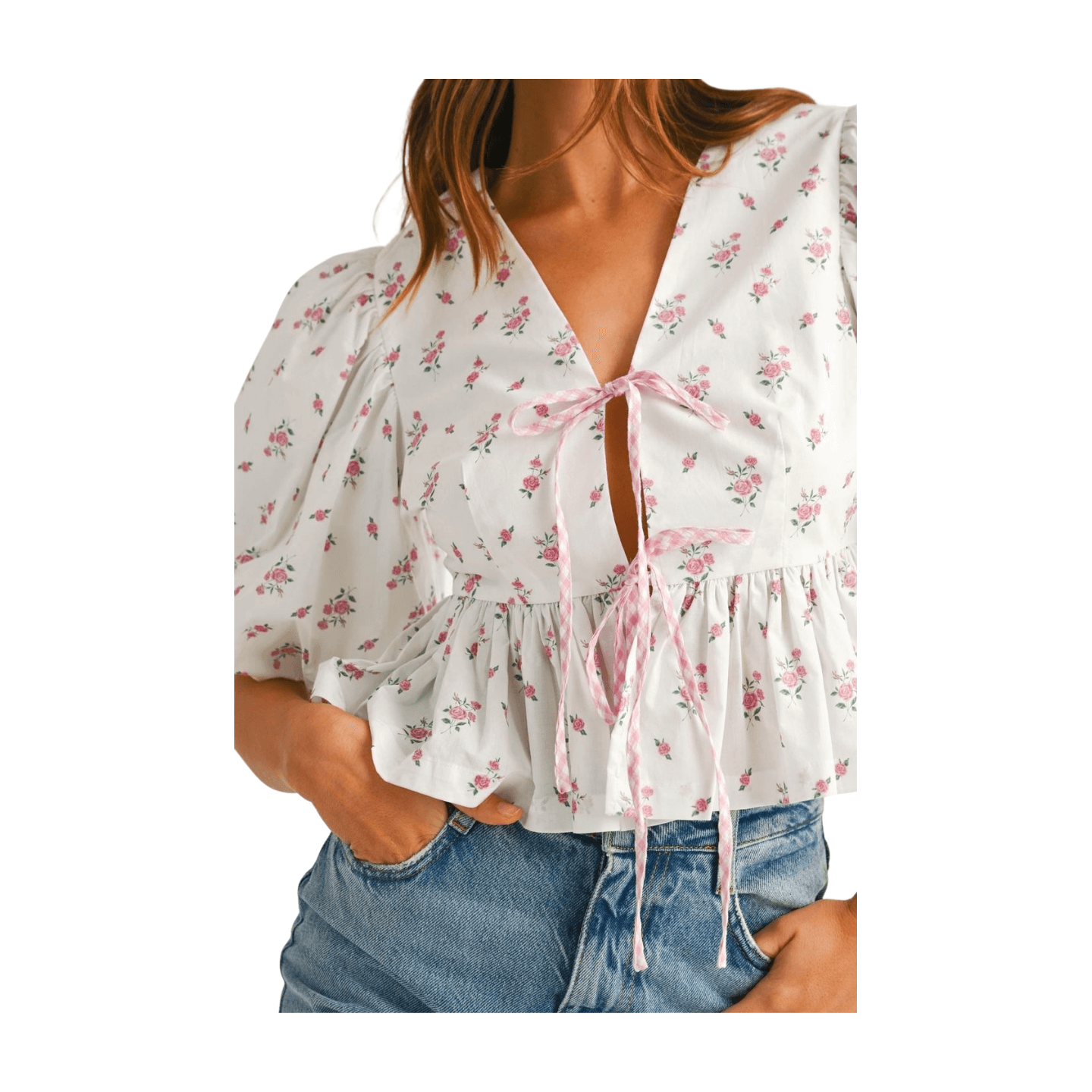 Sweet Peony Puff Crop Top - Pink – Alicia DiMichele Boutique
