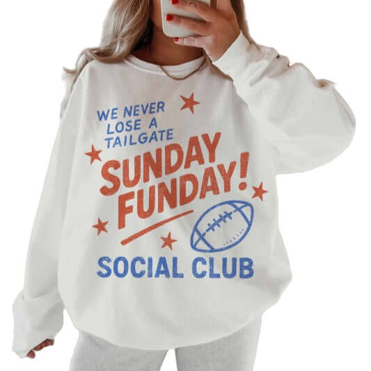 Sunday Funday Social Club Graphic Sweatshirt – Alicia DiMichele Boutique
