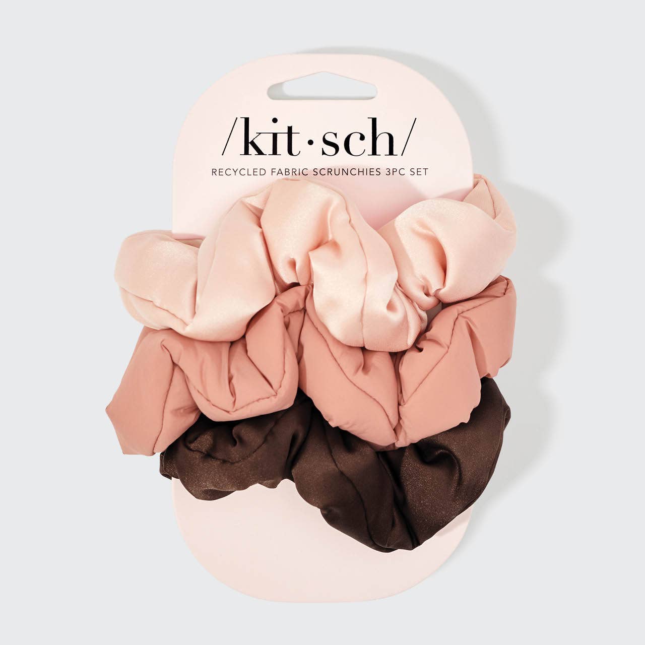 Kitsch Recycled Fabric Cloud Scrunchies 3pc Set - Rosewood – Alicia DiMichele Boutique