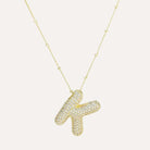 Bubble Pave Initial Necklace – Alicia DiMichele Boutique