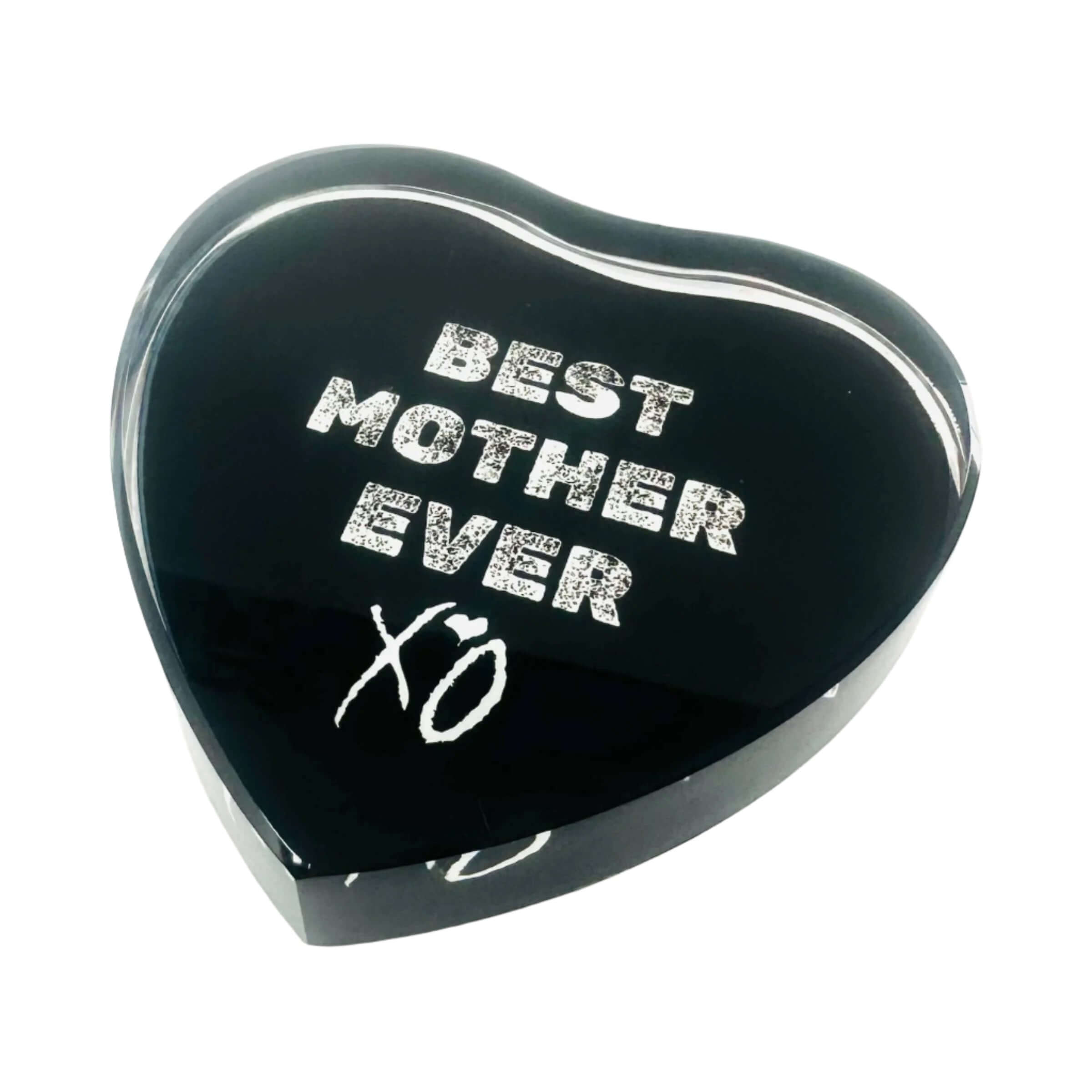 Best Mother Crystal Heart Paperweight Decor – Alicia DiMichele Boutique