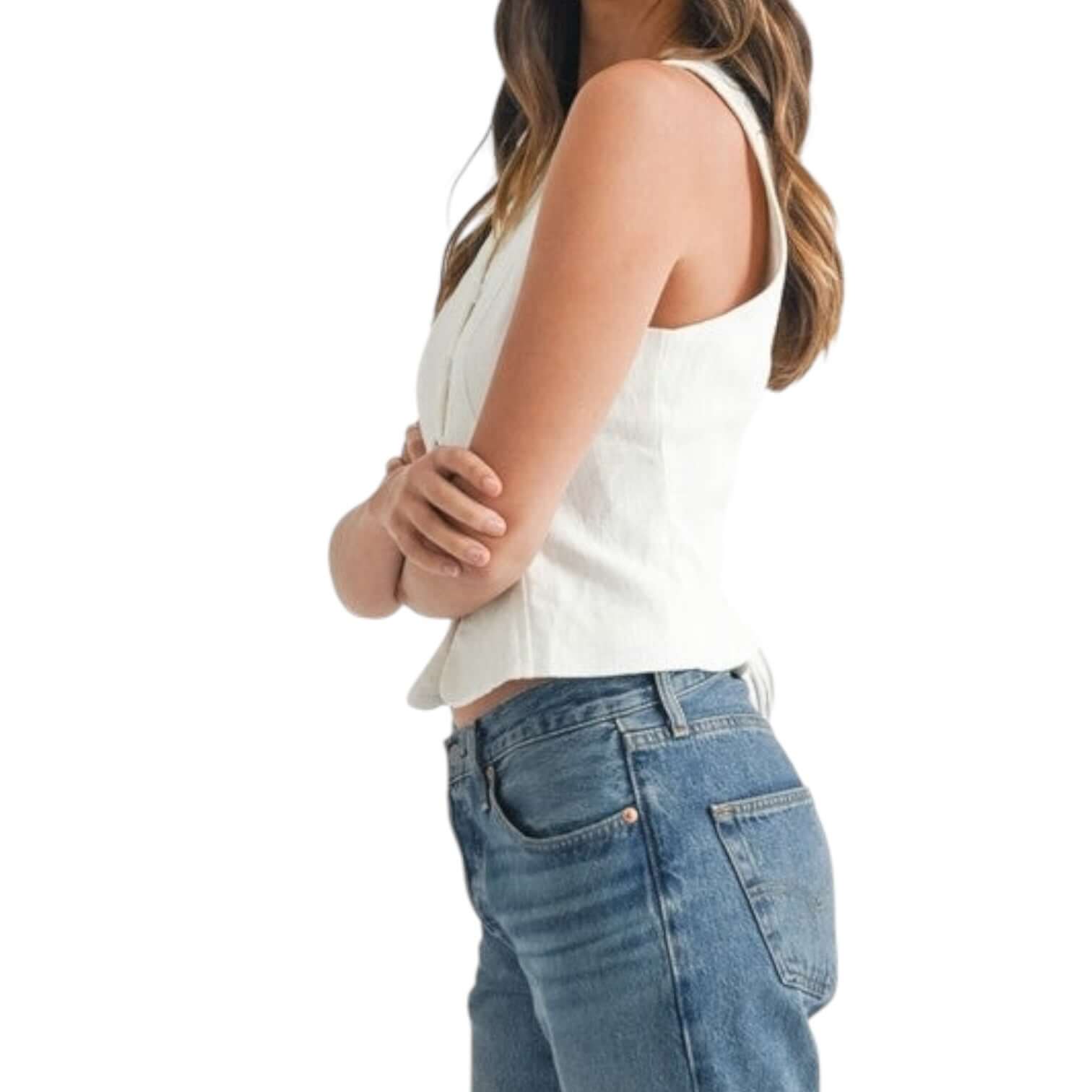 Tailored Button-Up Vest – Alicia DiMichele Boutique