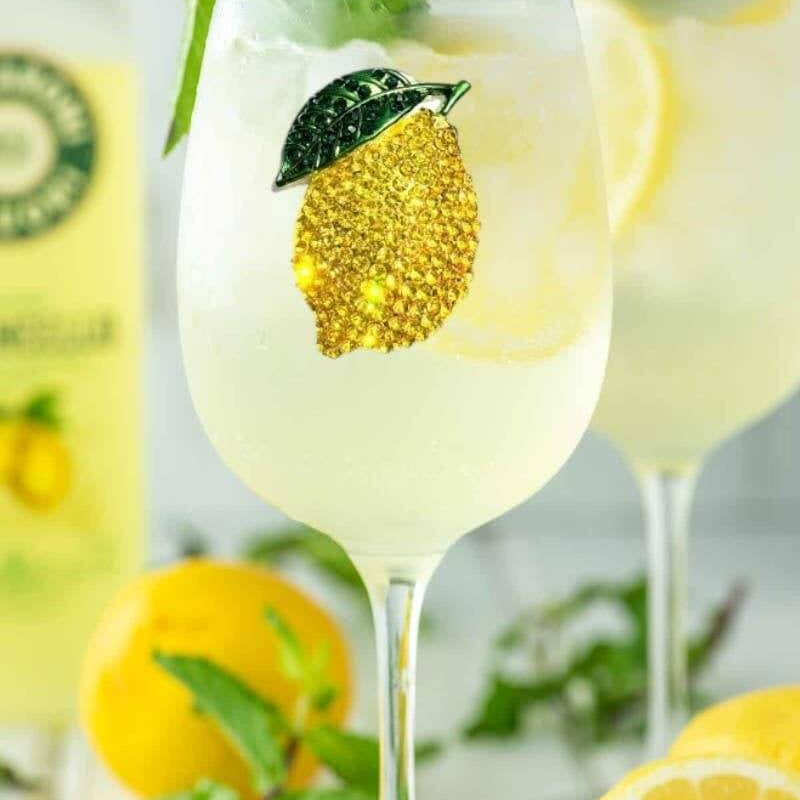 Lemon Stemmed Wine Glass – Alicia DiMichele Boutique