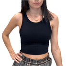 Chevron High Neck Crop Top - Black – Alicia DiMichele Boutique