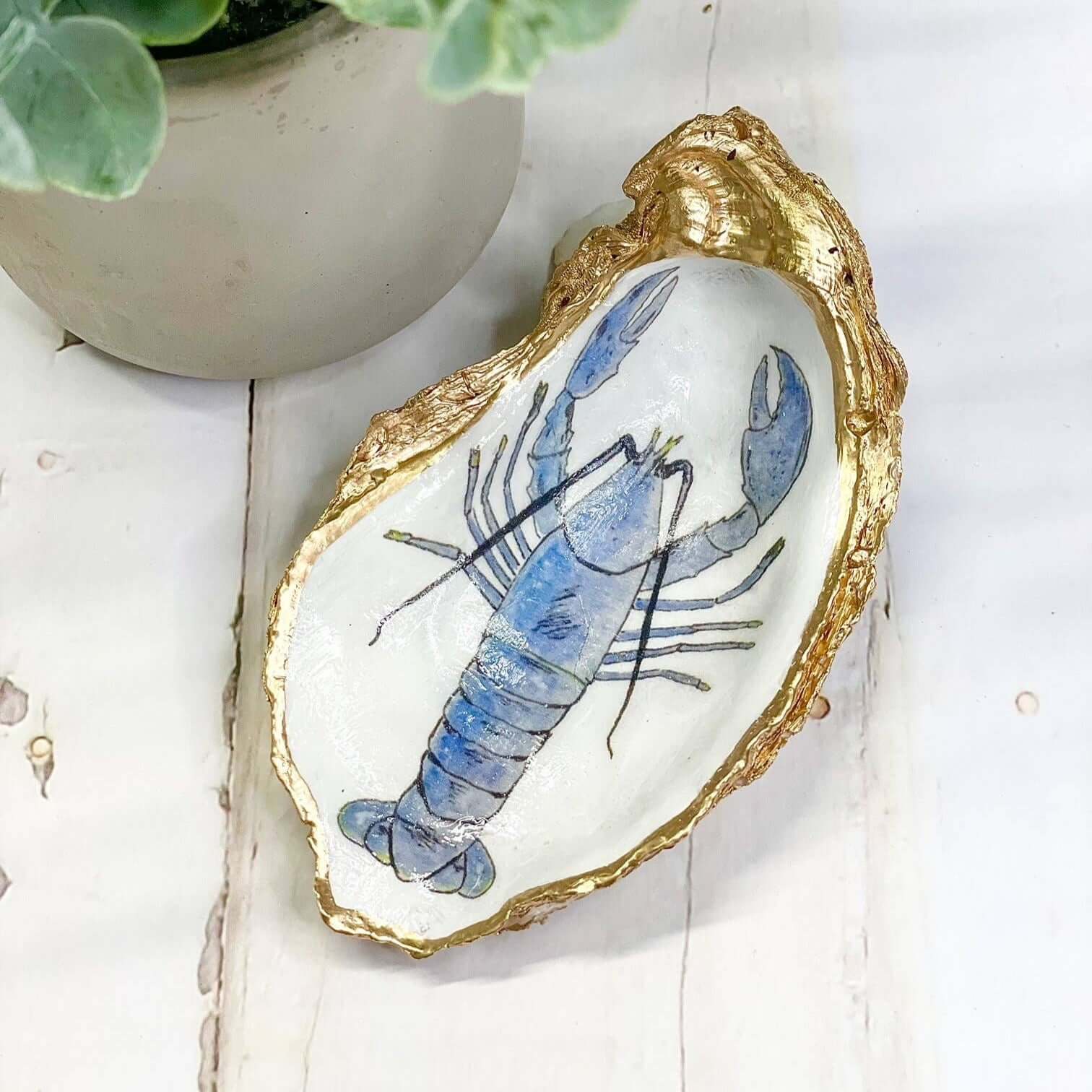 Blue Lobster Oyster Trinket Dish – Alicia DiMichele Boutique