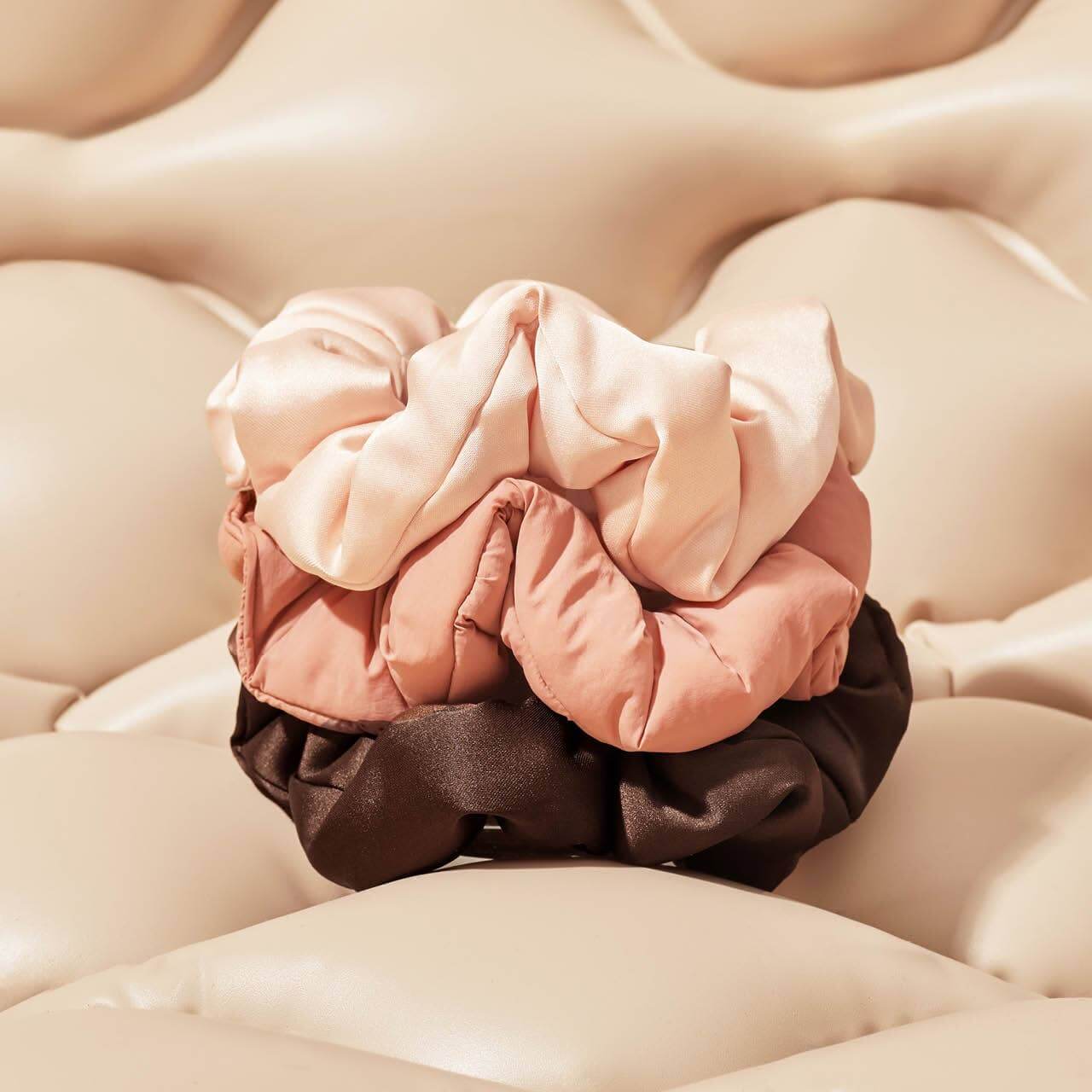 Kitsch Recycled Fabric Cloud Scrunchies 3pc Set - Rosewood – Alicia DiMichele Boutique