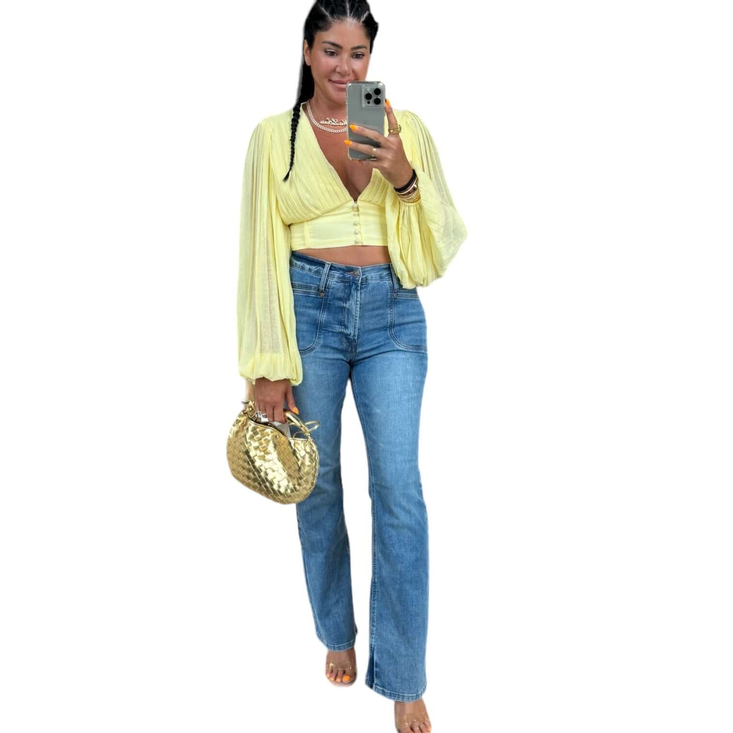 Square Pocket Bootcut Jeans – Alicia DiMichele Boutique