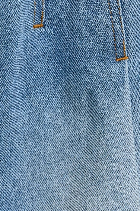 Pleated Detail Denim Shorts - Classic Blue – Alicia DiMichele Boutique