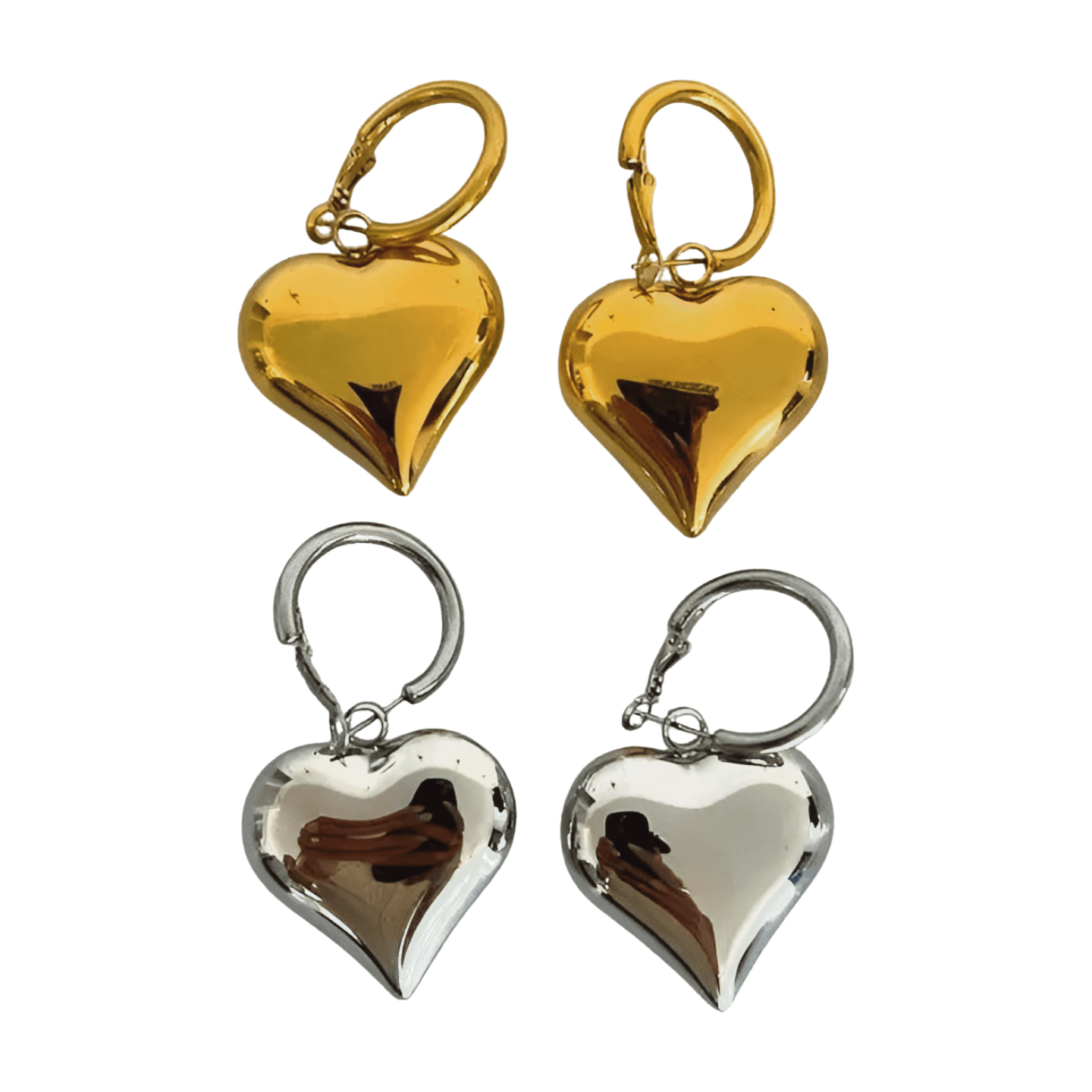 Bubble Heart Earrings - Silver – Alicia DiMichele Boutique