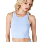 Chevron High Neck Crop Top - Cashmere Blue – Alicia DiMichele Boutique