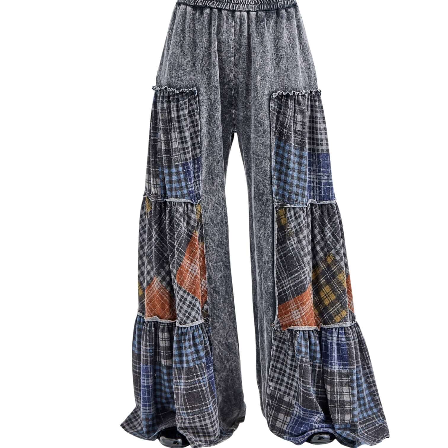 Charcoal Wanderer Plaid Flare Pants – Alicia DiMichele Boutique