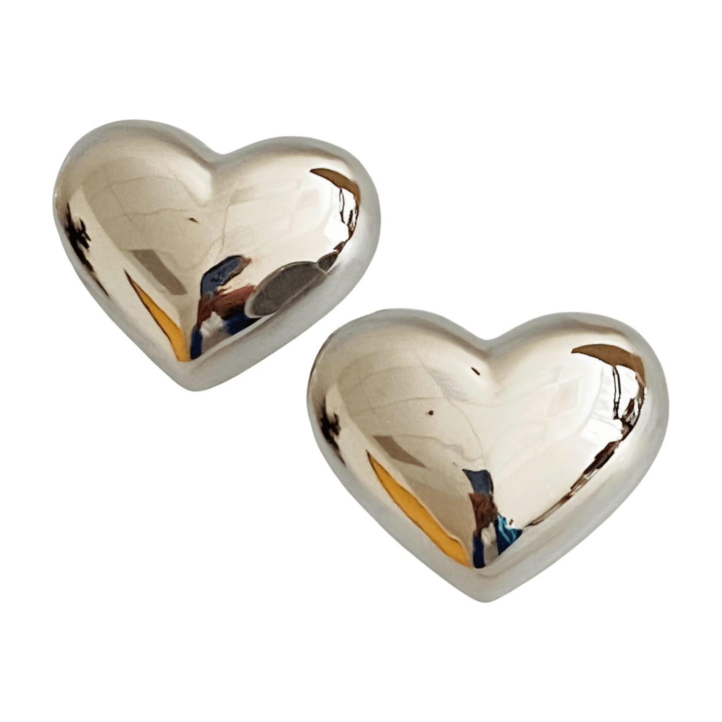 Polish My Heart Stud Earrings - Silver – Alicia DiMichele Boutique