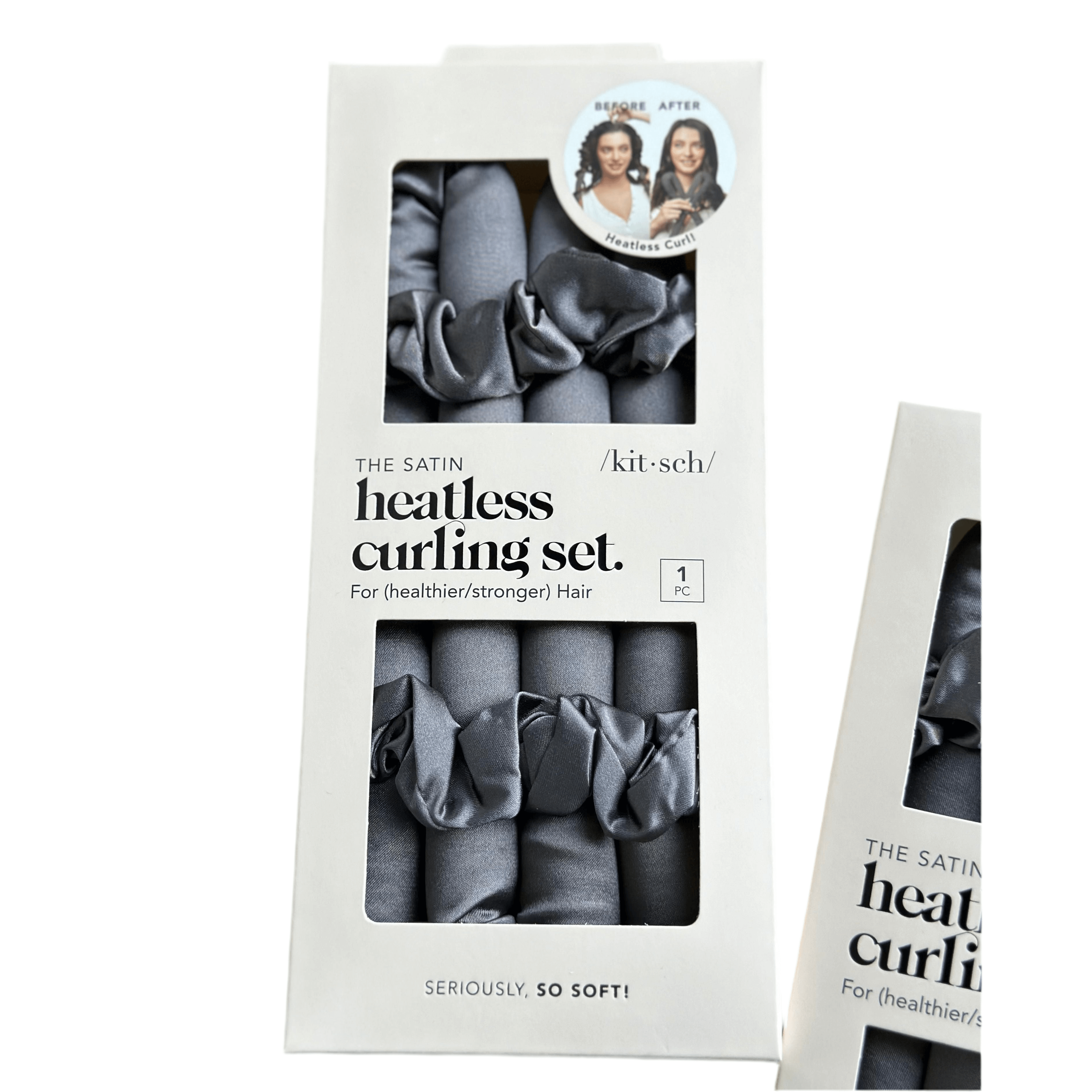 Kitsch Satin Heatless Curling Set - Charcoal – Alicia DiMichele Boutique
