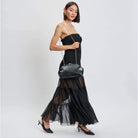 Black Croc-Embossed Clutch – Alicia DiMichele Boutique