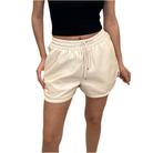 Soft Faux Leather Shorts - Cream – Alicia DiMichele Boutique