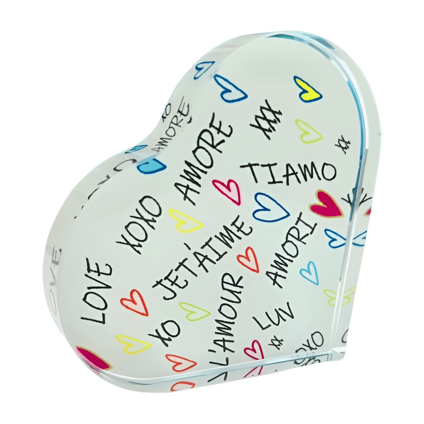 Love in Languages Crystal Heart Paperweight – Alicia DiMichele Boutique