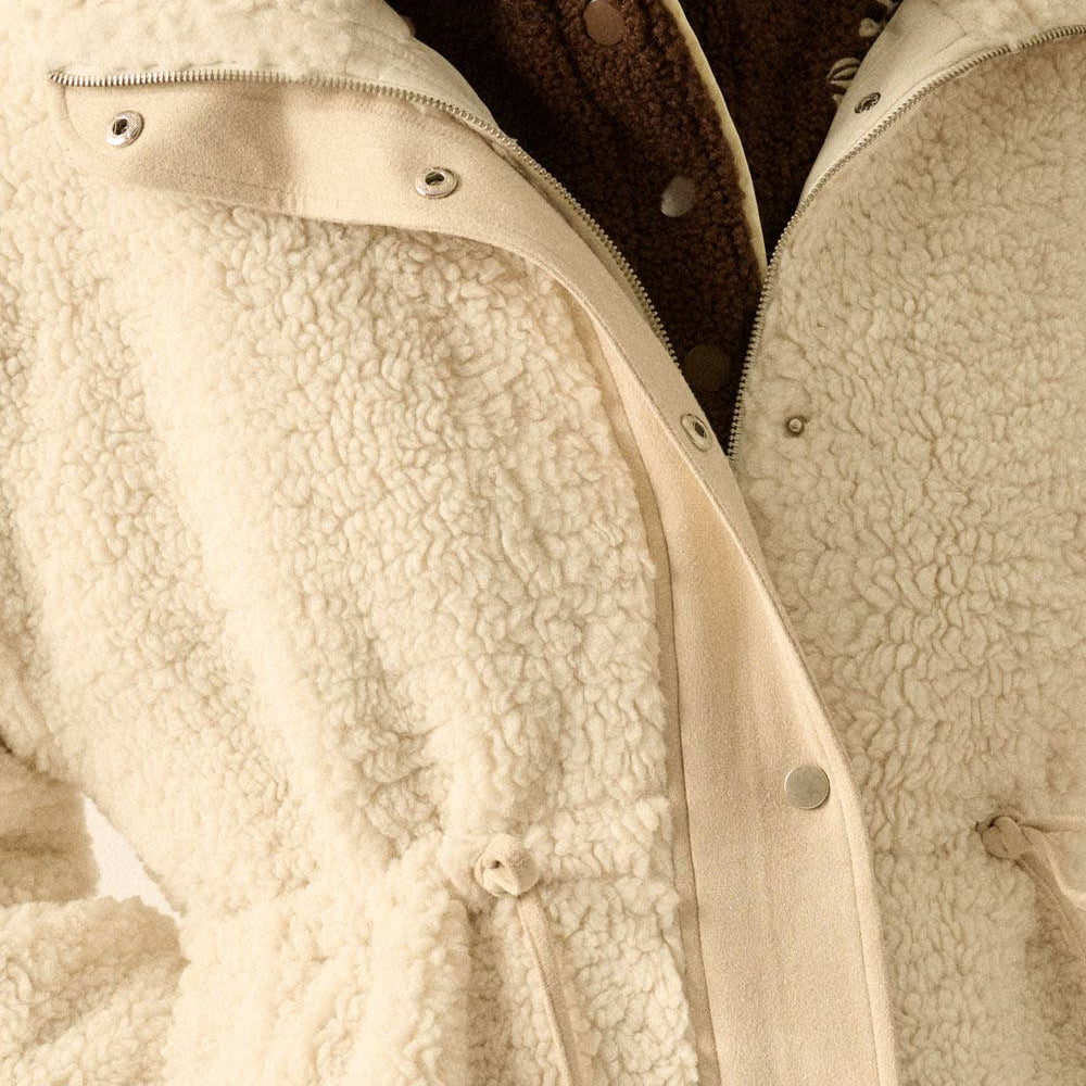 Faux Shearling Zip-Up Knee-Length Coat – Alicia DiMichele Boutique