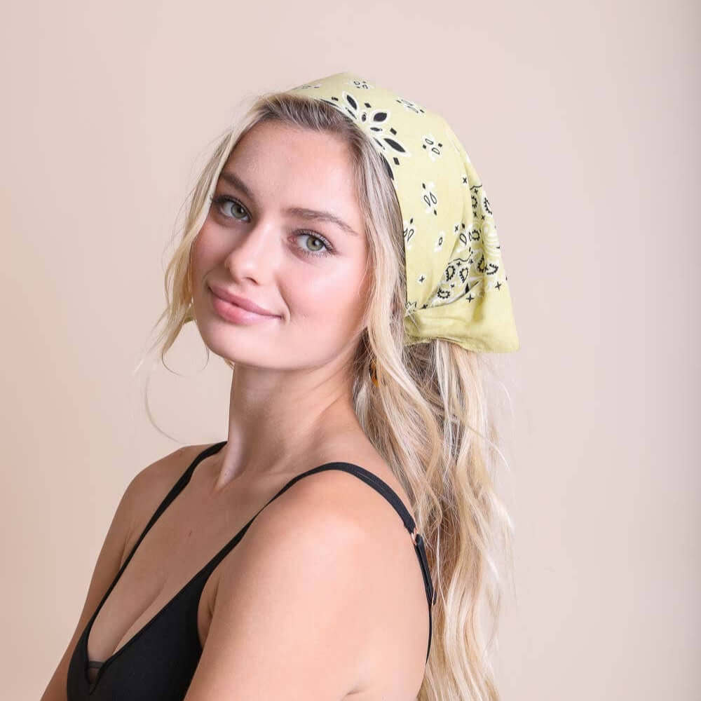 Lemon Paisley Bandana – Alicia DiMichele Boutique