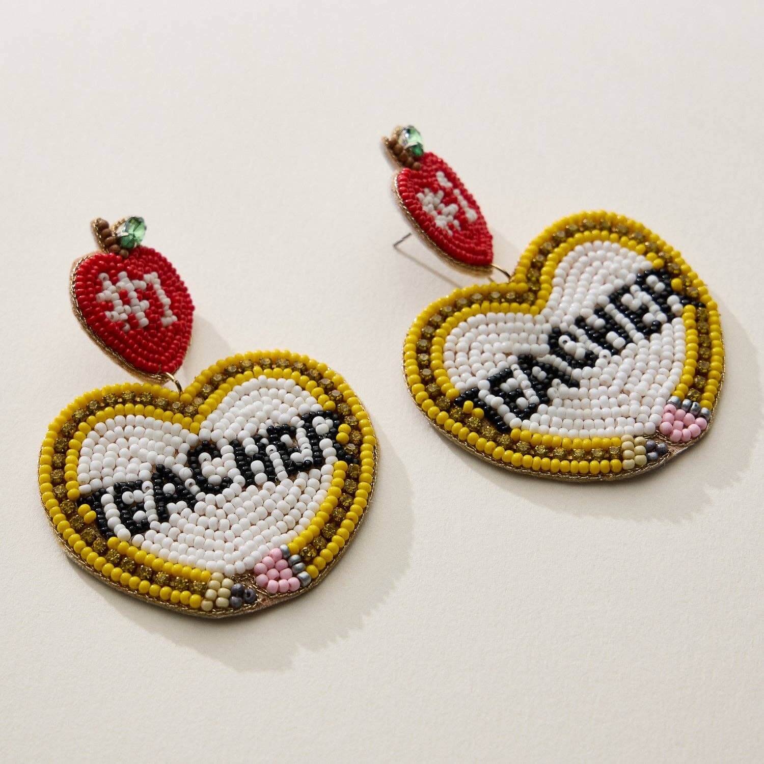 #1 Teacher Beaded Earrings – Alicia DiMichele Boutique