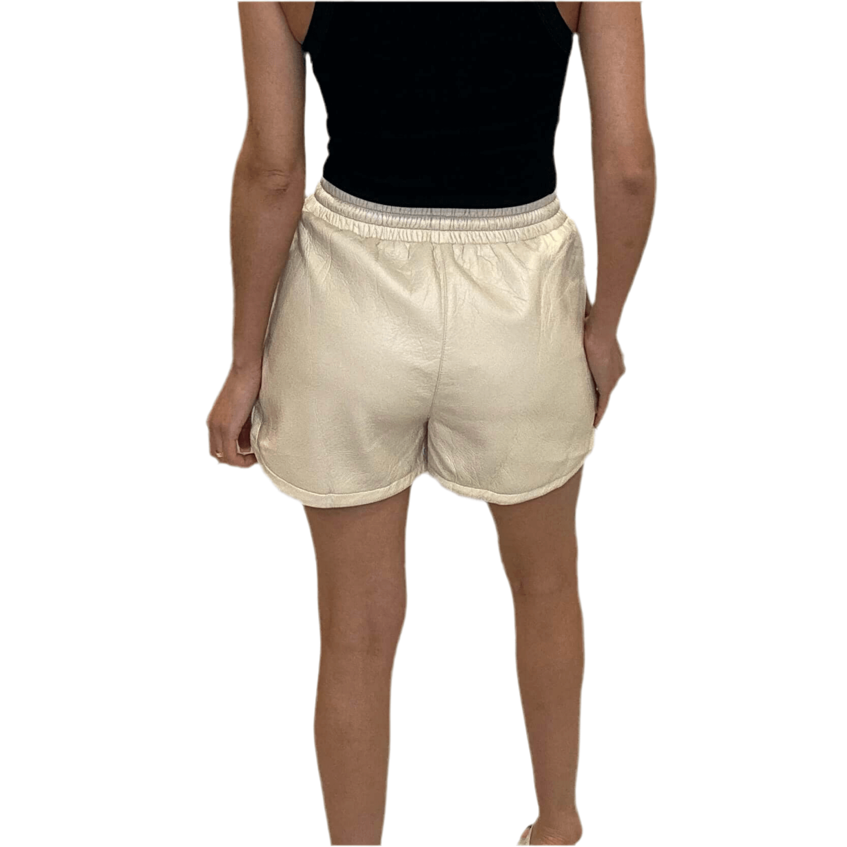 Soft Faux Leather Shorts - Cream – Alicia DiMichele Boutique