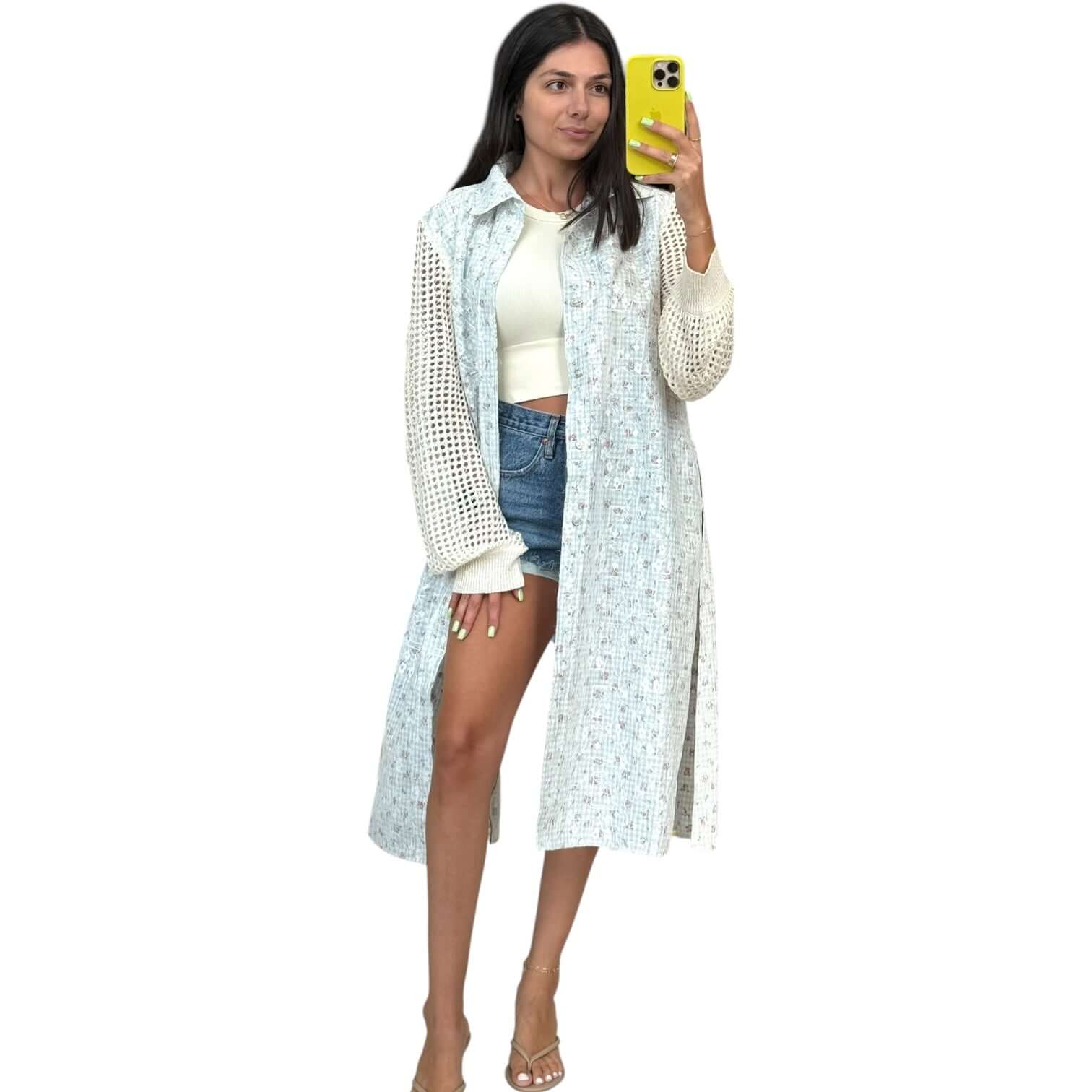 Longline Floral Crochet Jacket – Alicia DiMichele Boutique