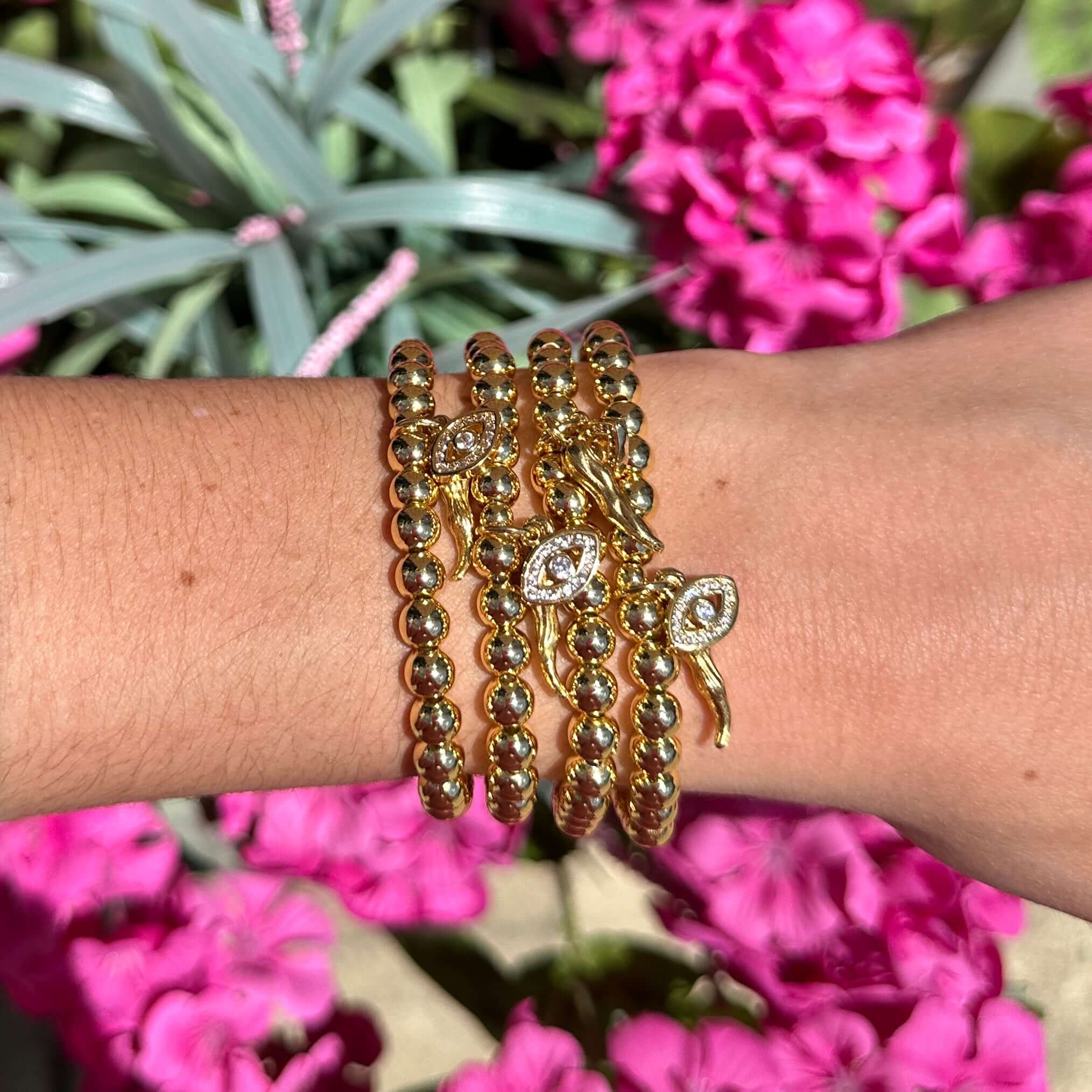 Give ‘Em The Horn Gold Bracelet - Gold – Alicia DiMichele Boutique