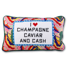 Caviar and Cash Needlepoint Pillow – Alicia DiMichele Boutique