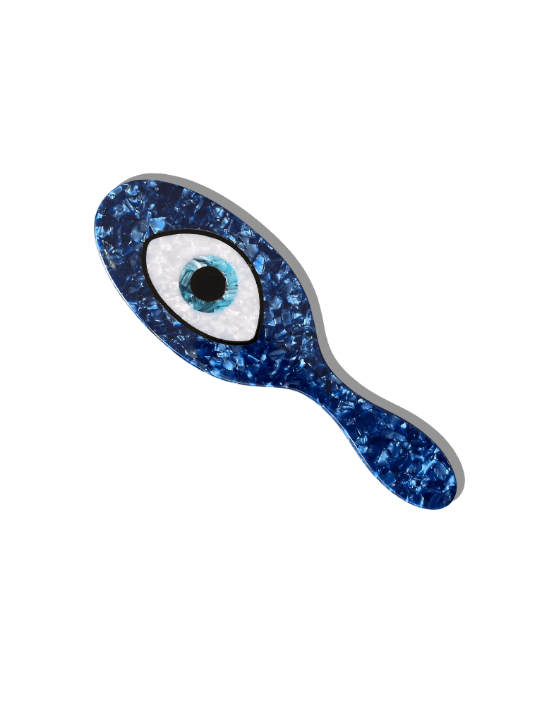 Hand Painted Evil Eye Hairbrush – Alicia DiMichele Boutique