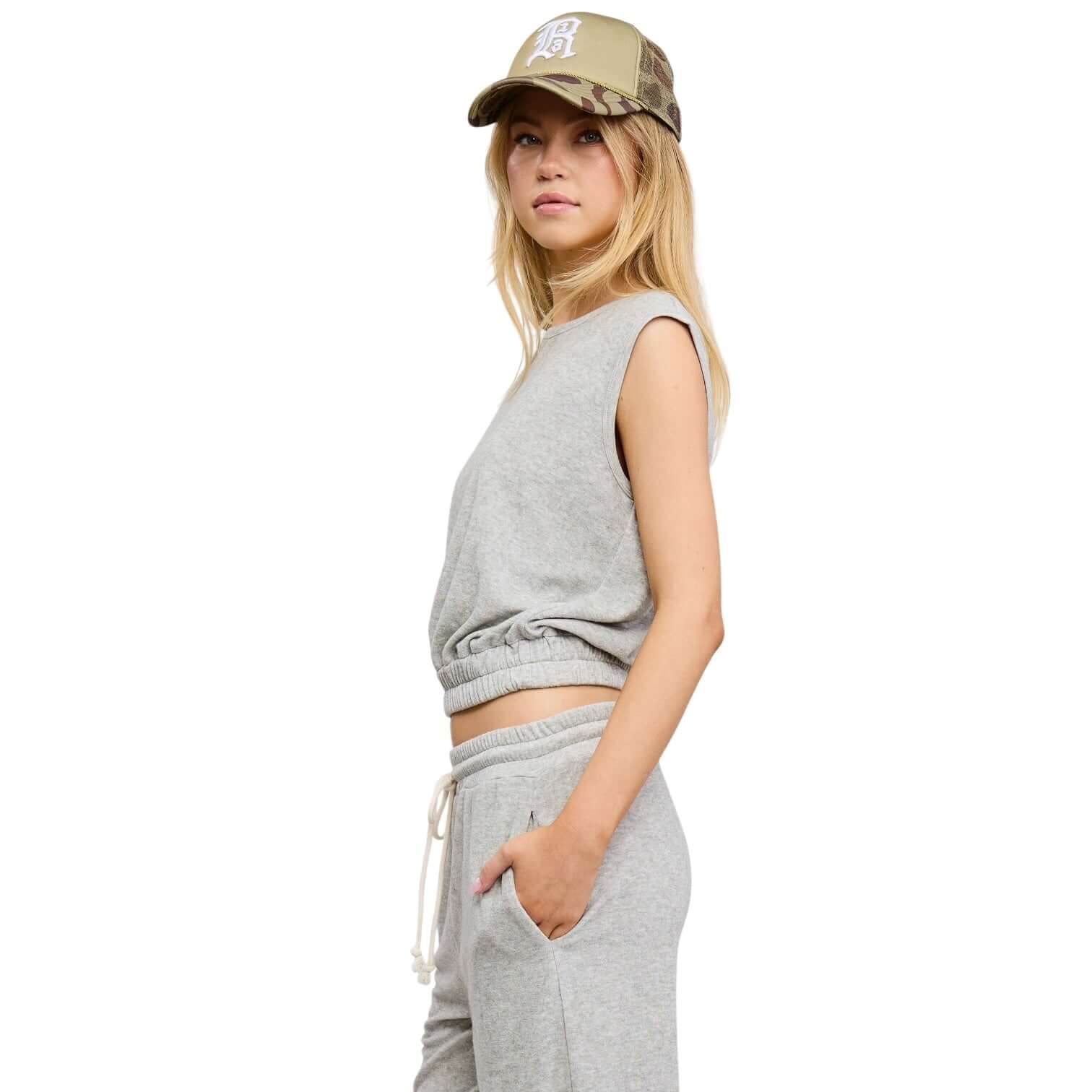 Terry Knit Jogger Set - Grey – Alicia DiMichele Boutique