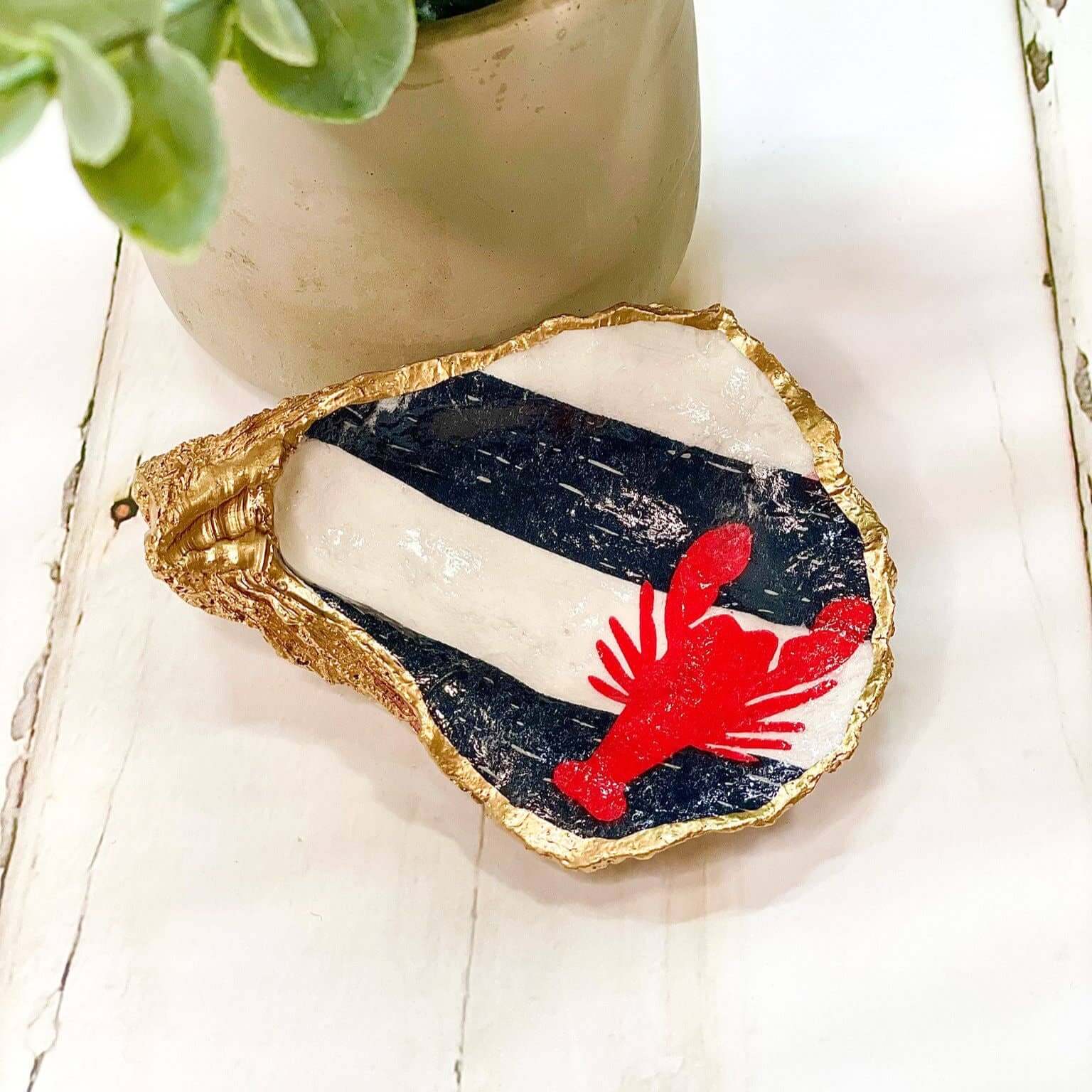 Little Lobster Striped Oyster Trinket Dish – Alicia DiMichele Boutique