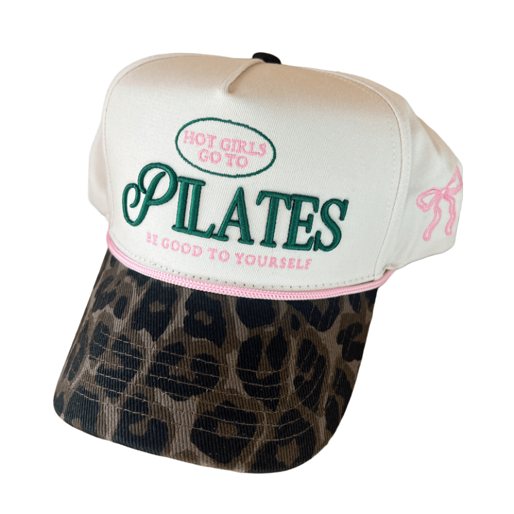 Hot Girls Go To Pilates Leopard Vintage Hat – Alicia DiMichele Boutique