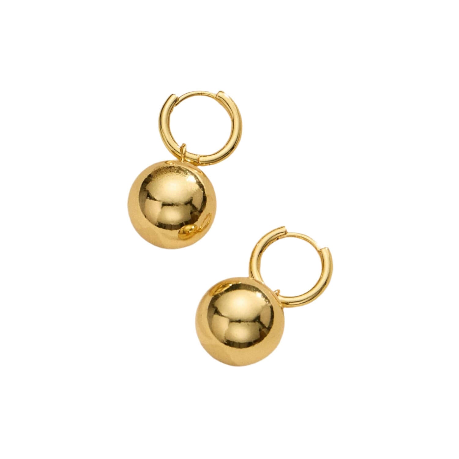 Gold Dip Ball Hoop Earrings – Alicia DiMichele Boutique