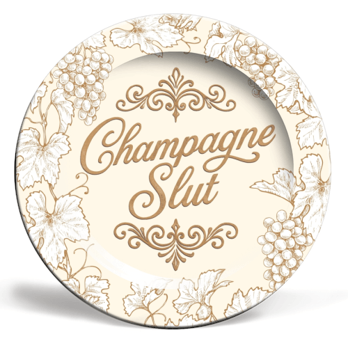 Champagne Sl*t Ceramic Plate – Alicia DiMichele Boutique
