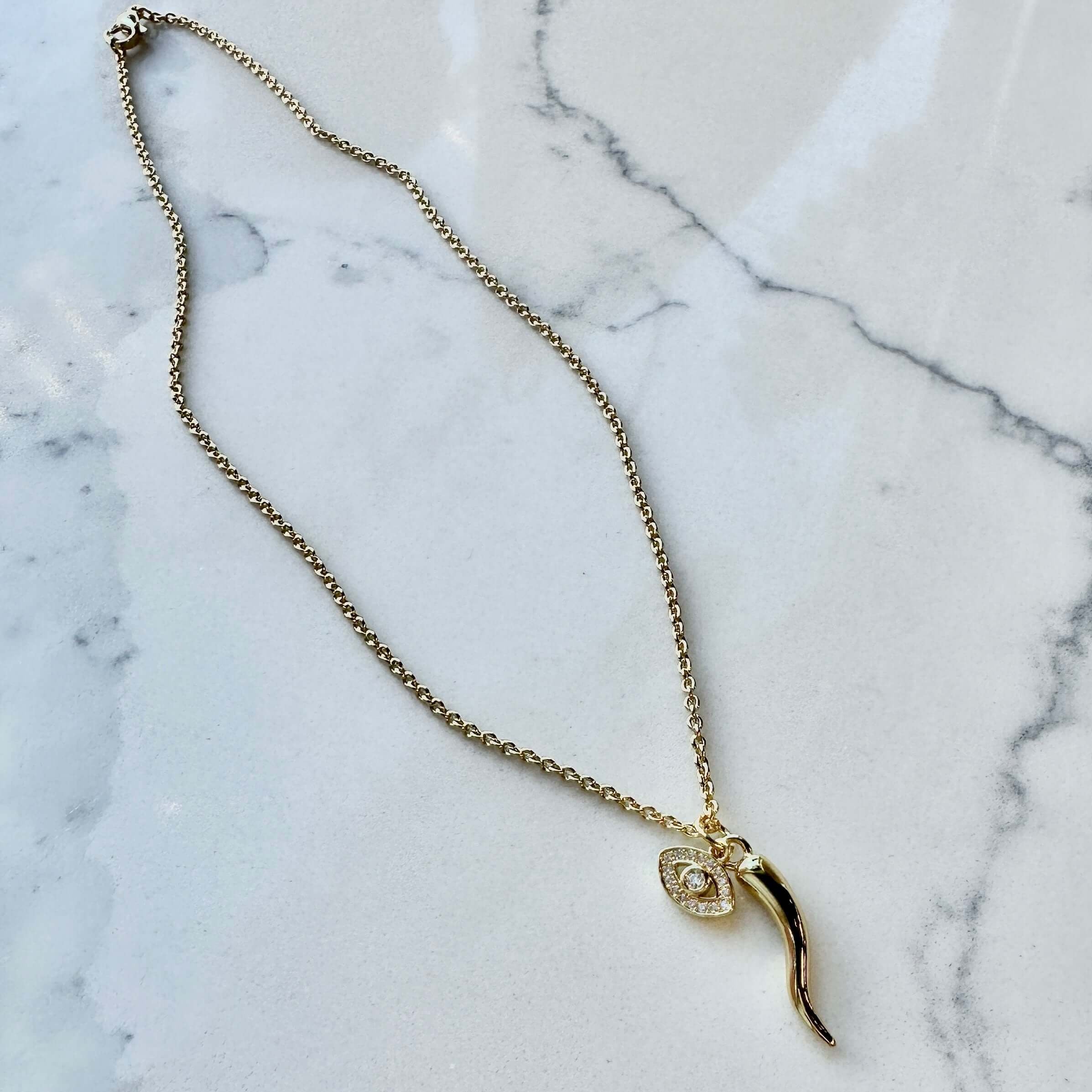 Give ‘Em The Horn Gold Necklace - Gold – Alicia DiMichele Boutique