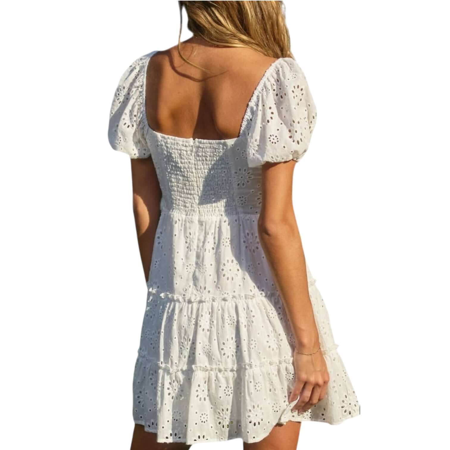 Sunday Whispers Eyelet Mini Dress – Alicia DiMichele Boutique