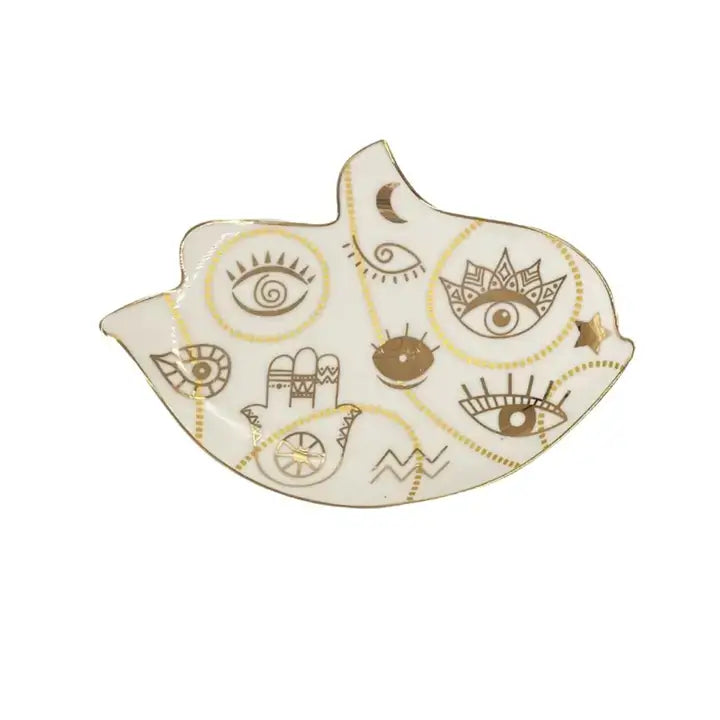 Unique Evil Eye Protection Jewelry Dish - Gold – Alicia DiMichele Boutique