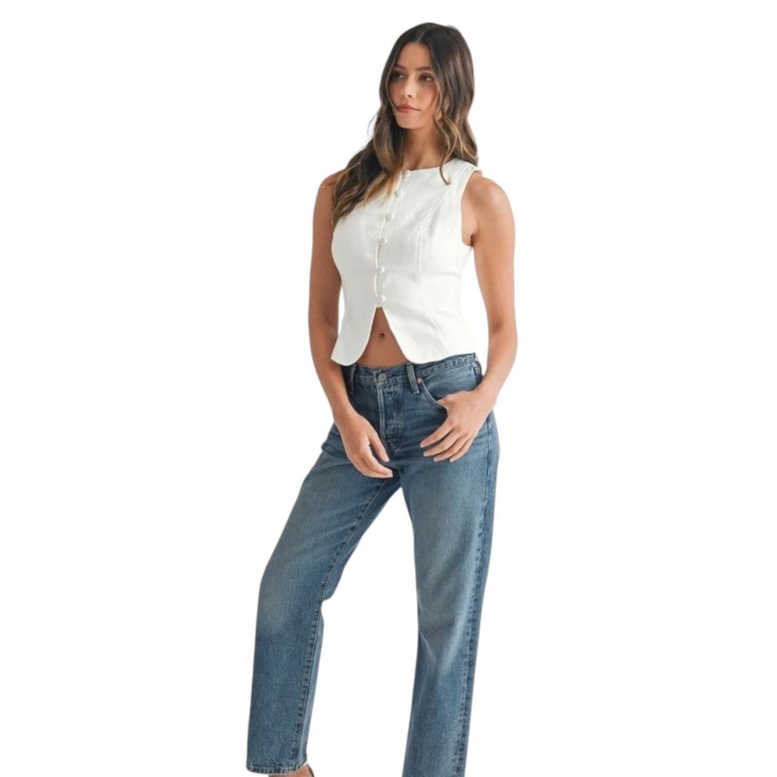 Tailored Button-Up Vest – Alicia DiMichele Boutique