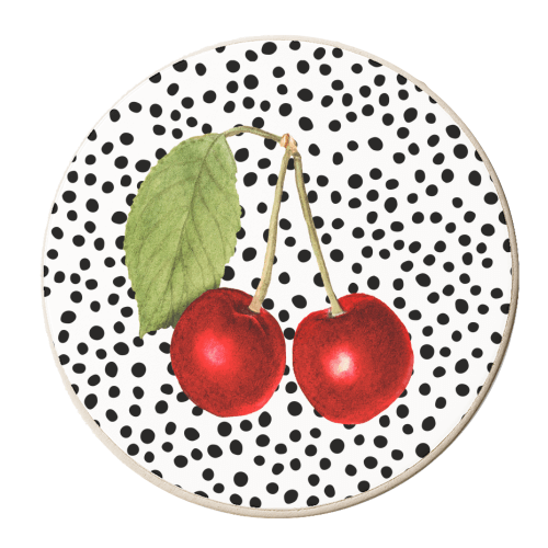 Polka Dot Cherry Ceramic Coaster – Alicia DiMichele Boutique