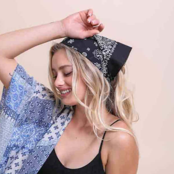 Midnight Paisley Bandana – Alicia DiMichele Boutique
