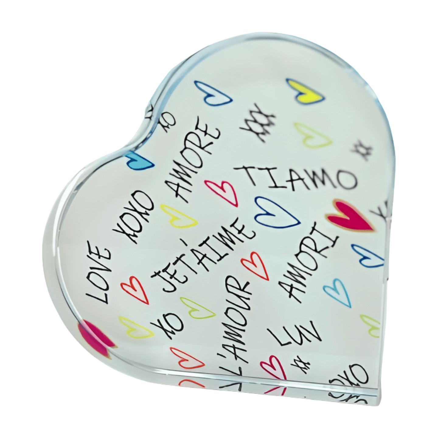Love in Languages Crystal Heart Paperweight – Alicia DiMichele Boutique
