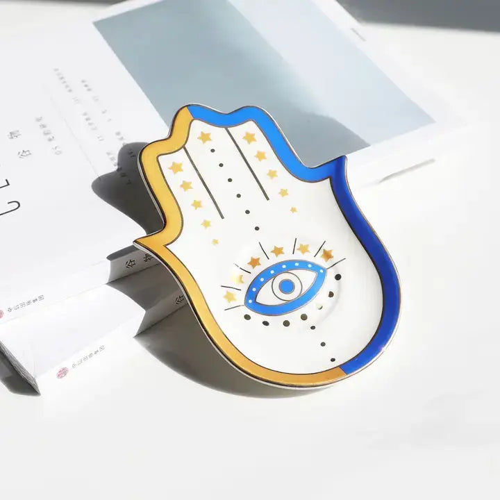 Evil Eye-Good Looking Trinket Dish - Gold Blue – Alicia DiMichele Boutique