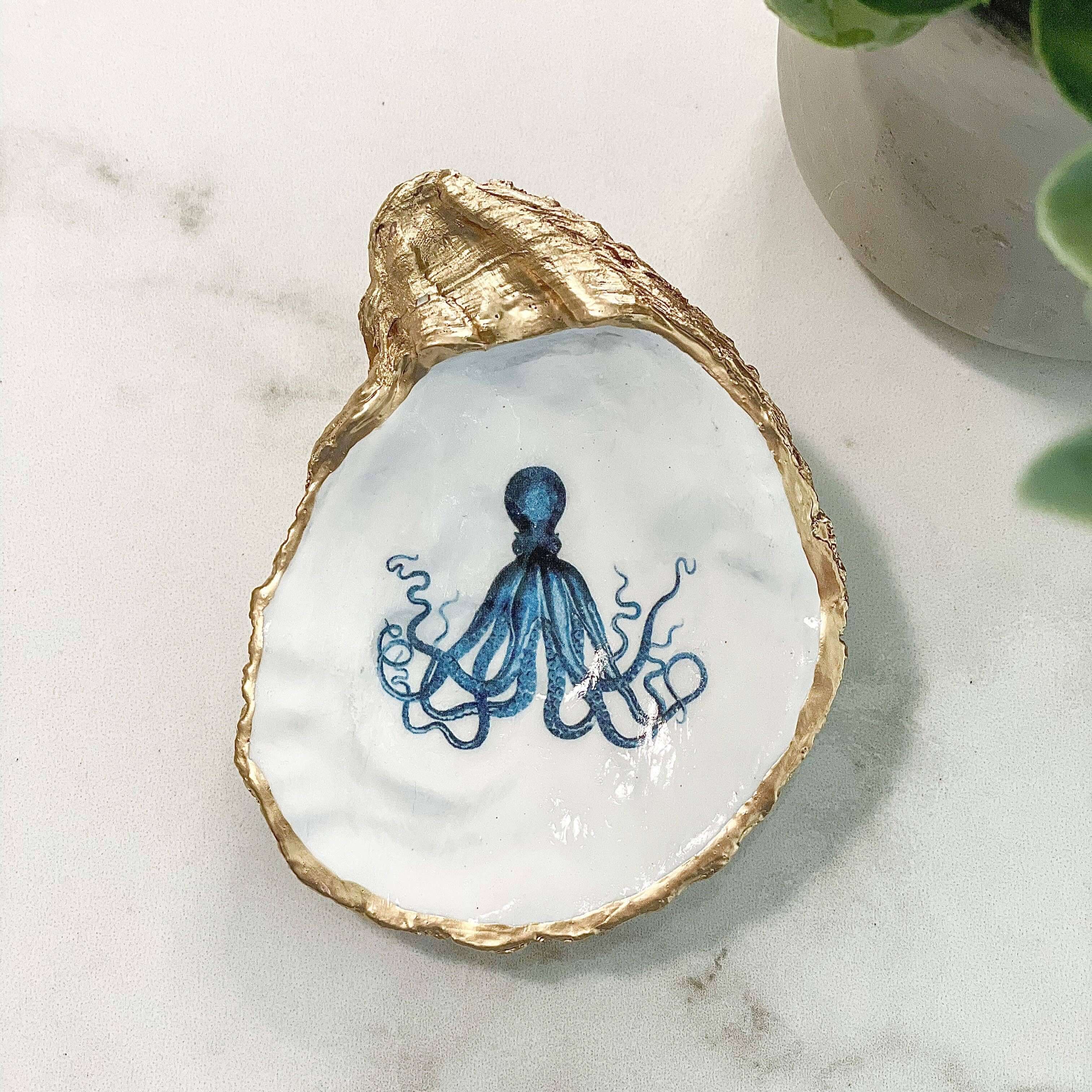 Blue Octopus Oyster Trinket Dish – Alicia DiMichele Boutique
