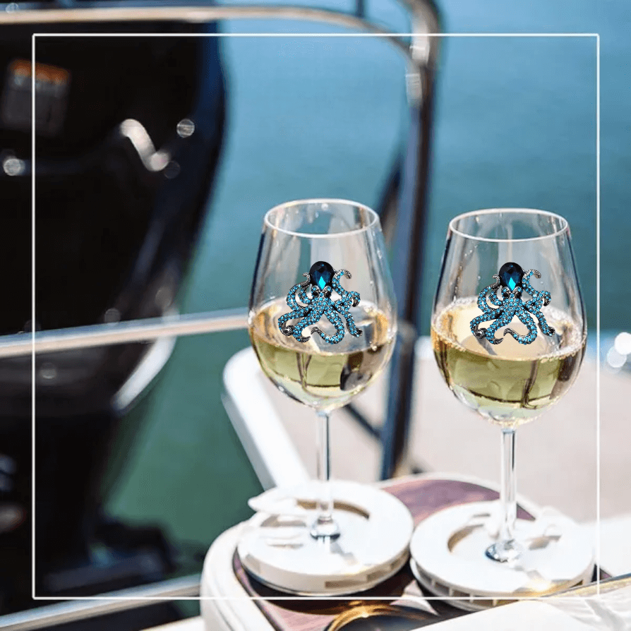 Octopus Jeweled Stemmed Wine Glass – Alicia DiMichele Boutique